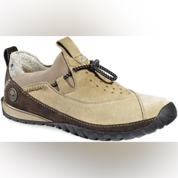 Timberland Shoes - Timberland Power Lounger Shoes Women’s Smart Wool Lined Suede Leather Cream 7.5